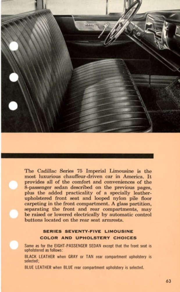 1955 Cadillac Salesmans Data Book Page 84